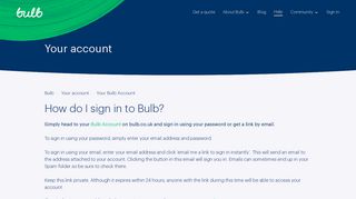 How do I sign in to Bulb? – Bulb
