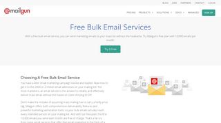 Free Bulk Email Services - Mailgun