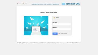 Welcome to Tamimah Bulk Sms gateway - Login Here