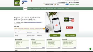 Register/Login – How to Register for Bulk SMS with up to 30 Free SMS ...