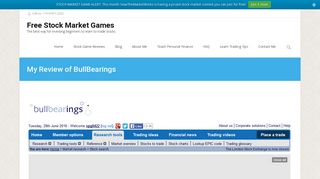 My Revew on bullbearings investing site - The Best Stock Market Games