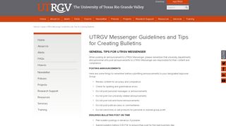 UTRGV | UTRGV Messenger Guidelines and Tips for Creating Bulletins
