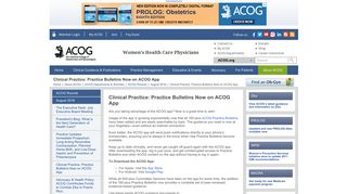Clinical Practice: Practice Bulletins Now on ACOG App - ACOG