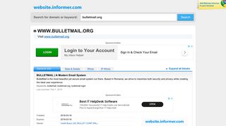 bulletmail.org at WI. BULLETMAIL | A Modern Email System