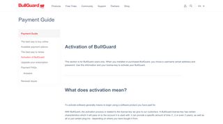 Activation of BullGuard