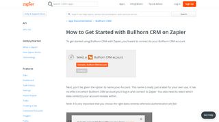 How to Get Started with Bullhorn CRM on Zapier - Integration Help ...