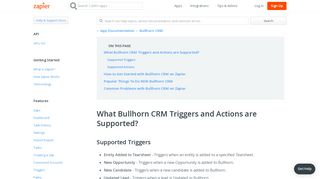 Bullhorn CRM - Integration Help & Support | Zapier