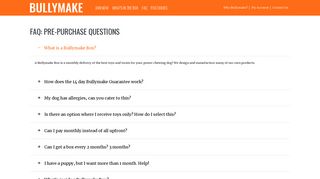FAQ - Bullymake Box - A Dog Subscription Box For Power Chewers!