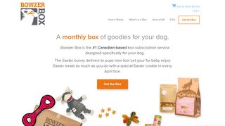 Bowzer Box: A monthly box of goodies for your dog