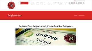Registration – BullyPedia| Beyond Pedigrees
