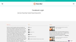 Facebook Login – Bulu Box