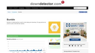 Bumble down? Current problems and outages | Downdetector