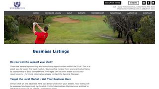 Private Club : Members Section - Bunbury Golf Club