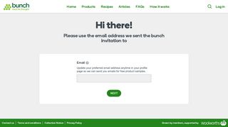 Register your interest | bunch - Woolworths | bunch