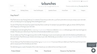 Posy Points Loyalty Scheme | Bunches