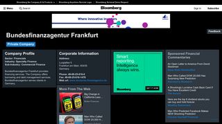 Bundesfinanzagentur Frankfurt: Company Profile - Bloomberg