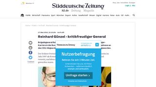 Im Profil - Reinhard Günzel - kritikfreudiger General - Politik ...
