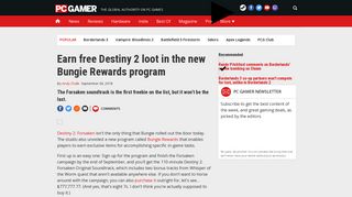 Earn free Destiny 2 loot in the new Bungie Rewards program | PC ...