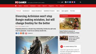 Divorcing Activision won't stop Bungie making mistakes, but will ...