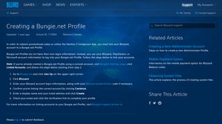 Creating a Bungie.net Profile - Blizzard Support - Blizzard Entertainment