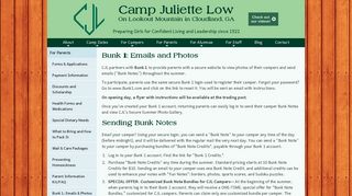 Camp Juliette Low - Bunk 1: Emails & Photos