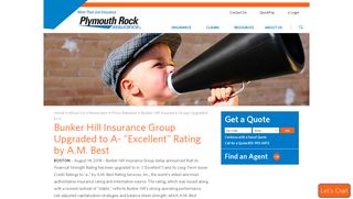 Bunker Hill Insurance Group today announced that its Financial ...
