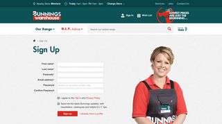 Sign Up | Bunnings Warehouse