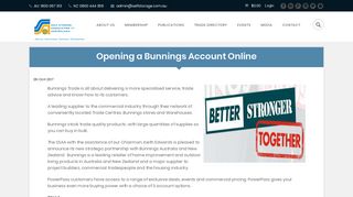 Opening a Bunnings Account Online