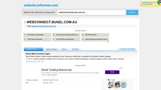 webconnect.bunzl.com.au at WI. Bunzl Web Connect Logon