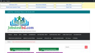 http://admission.bup.edu.bd/Admission/Login Archives - Jobs Test bd