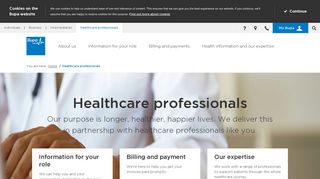 Healthcare professionals | Information and support | Bupa UK