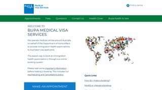 Welcome to Bupa Visa Medical Services