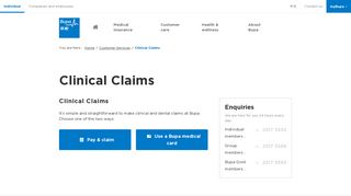 Clinical Claims - Bupa Health Insurance