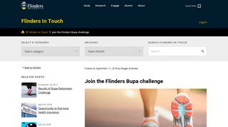 Join the Flinders Bupa challenge - Flinders In Touch