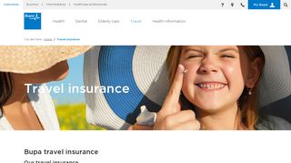 Travel insurance | Single and multi trip | Bupa UK