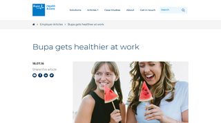 Bupa gets healthier at work » Bupa Healthier Workplaces