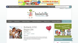 Burbank, CA Hulafrog | Burbank AYSO Region 254
