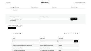 Burberry Careers Log In Jobs - Burberry Limited Jobs