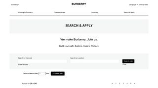 Search and Apply - Careers at Burberry