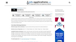 Burberry Application, Jobs & Careers Online - Job-Applications.com