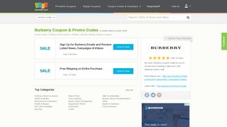 Burberry Coupon, Promo Codes February, 2019 - Coupons.com