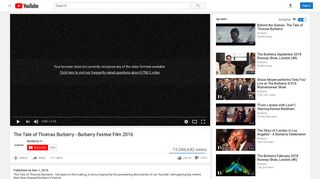 The Tale of Thomas Burberry - Burberry Festive Film 2016 - YouTube