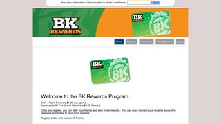 Welcome - BurgerKing Rewards Program | Processed by Softek ...