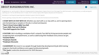 About BurgerBusters Inc. - talentReef Applicant Portal