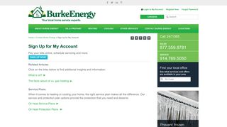 Sign Up for My Account - Burke Energy