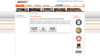 BNSF - Careers - Job Search/Apply