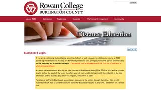 Blackboard - Rowan College at Burlington County