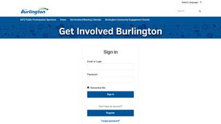 Sign in | Get Involved Burlington