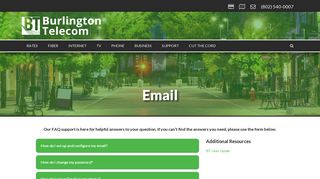 Email Support - Burlington Telecom
