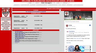 Burlington Youth Soccer Assoc. of MA - sportsmanager.us